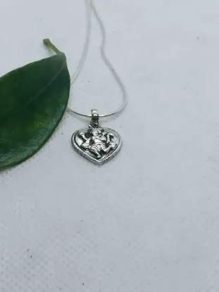 Picture of Pure silver Hanuman Necklace.