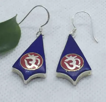 Picture of Pure Silver Om Earring
