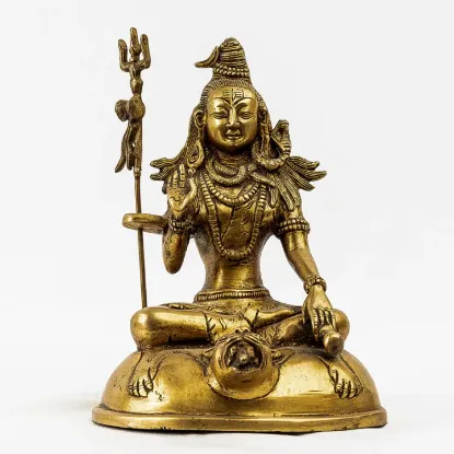 Picture of Saru Handicraft / Lord Shiva Statue / Metal Lord Shiva Statue / Brass / Murti
