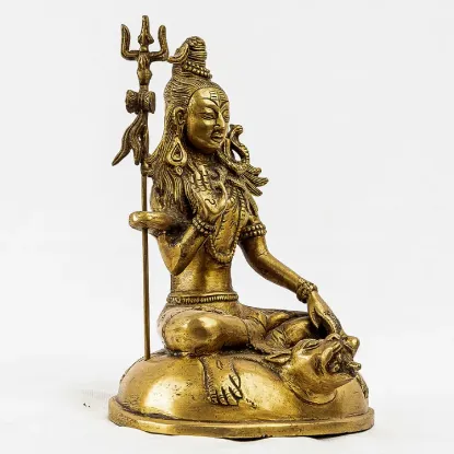 Picture of Saru Handicraft / Lord Shiva Statue / Metal Lord Shiva Statue / Brass / Murti