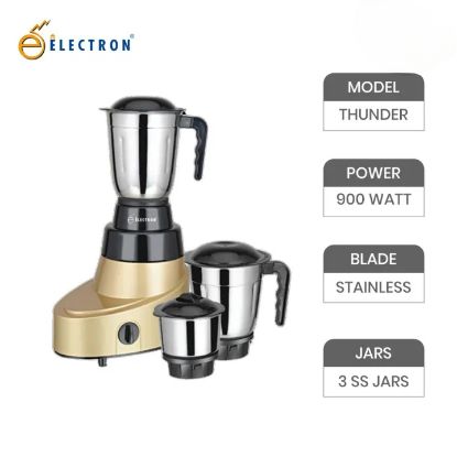Picture of Electron 3 Jar Mixer Grinder (THUNDER) | 900 Watt