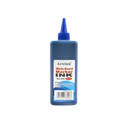 Picture of New Blue Colour White Board Marker Ink/ White Board Marker Dry Erase Ink 500 ml Bottle with Attached Dispensor
