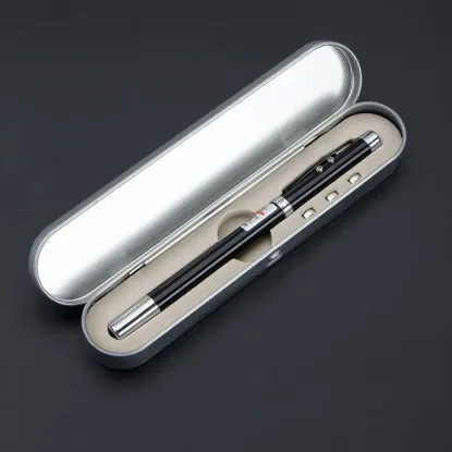 Picture of Multifunction Ballpoint Creative Infrared Telescopic Pointer Pen Writing Pen-Black