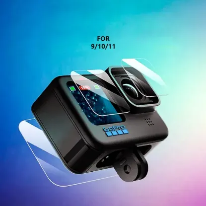 Picture of Gopro Hero 11 10 9 Black Tempered Glass Screen Protector Lens Protective Film
