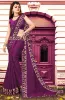 Picture of Printed Banarasi Lycra Blend, Chiffon Saree (Purple)