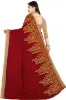 Picture of Printed, Paisley, Floral Print Daily Wear Georgette Saree (Brown, Pink)