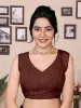 Picture of Printed Daily Wear Georgette Saree (Brown)