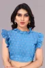 Picture of Printed Daily Wear Georgette Saree (Blue)