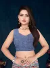 Picture of Printed Daily Wear Georgette Saree (Grey)