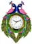 Picture of Peacock Design Wooden Wall Clock for Home Living Room, Hall, Office (Multicolor