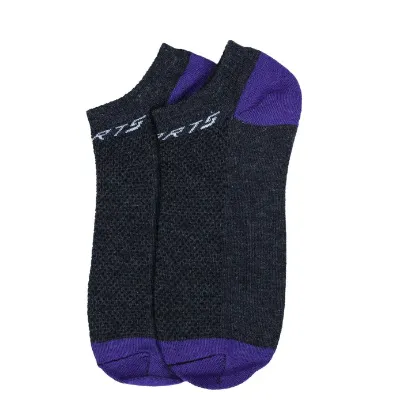 Picture of Pack Of 4 Black /Grey /White /Blue Sports Cotton Ankle Socks For Men-A2306